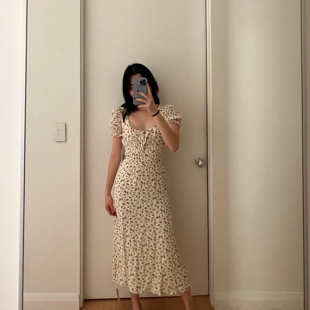 Reformation Selby Milkmaid Dress